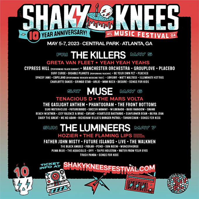 Shaky Knees Music Festival: The Killers, Muse & The Lumineers - 3 Day Pass at The Gaslight Anthem Tour